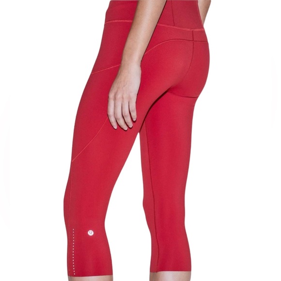 lululemon athletica Pants - LULULEMON Fast and Free Crop 2 Red 19”